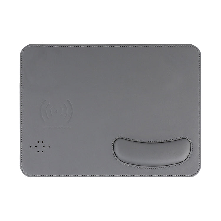 Smart Qi Standard Wireless Fast Charging PU Mouse Pad with Wrist Pad, Size: 27cm x 19.5cm