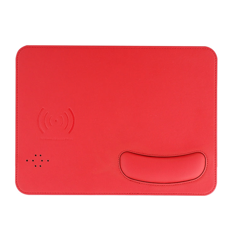 Smart Qi Standard Wireless Fast Charging PU Mouse Pad with Wrist Pad, Size: 27cm x 19.5cm