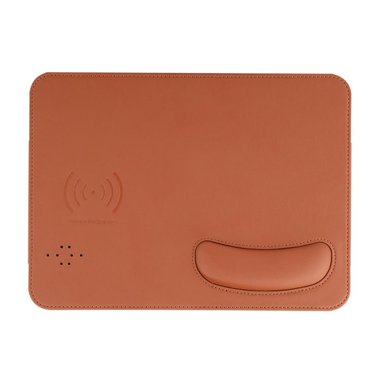 Smart Qi Standard Wireless Fast Charging PU Mouse Pad with Wrist Pad, Size: 27cm x 19.5cm