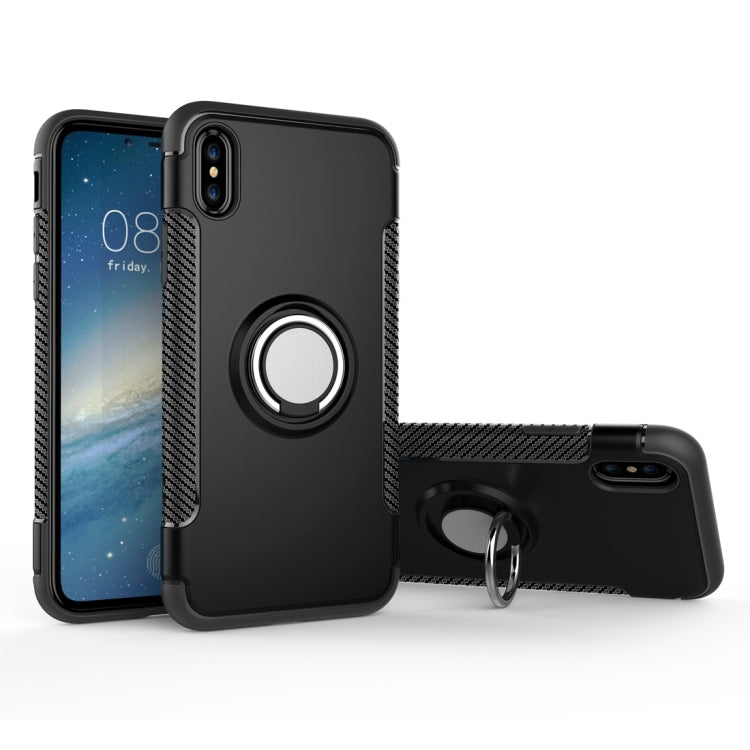 For iPhone X / XS Magnetic 360 Degree Rotation Ring Armor Protective Case