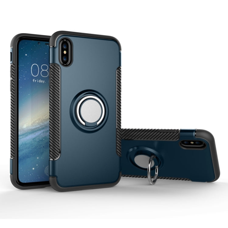 For iPhone X / XS Magnetic 360 Degree Rotation Ring Armor Protective Case