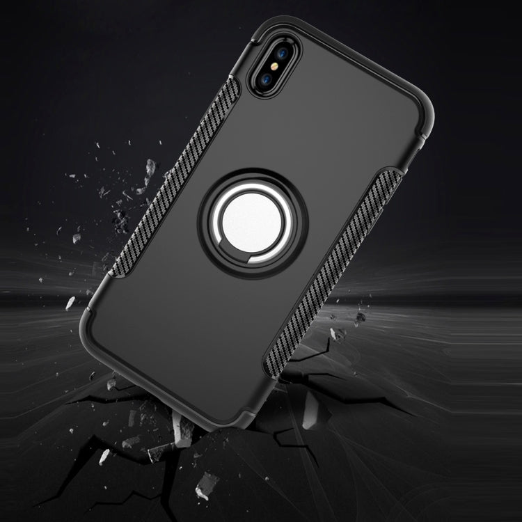 For iPhone X / XS Magnetic 360 Degree Rotation Ring Armor Protective Case