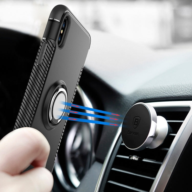 For iPhone X / XS Magnetic 360 Degree Rotation Ring Armor Protective Case