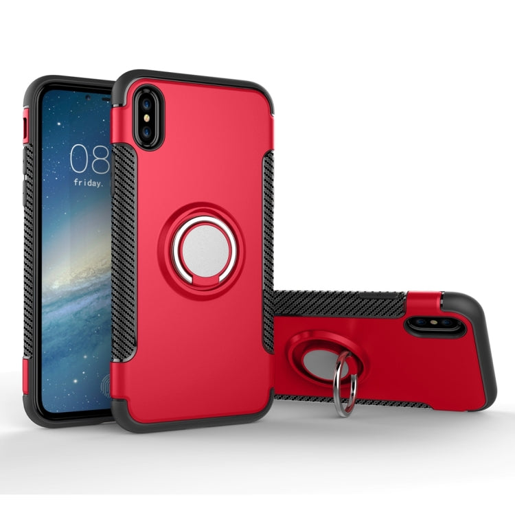 For iPhone X / XS Magnetic 360 Degree Rotation Ring Armor Protective Case