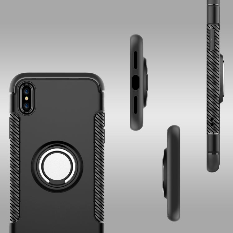 For iPhone X / XS Magnetic 360 Degree Rotation Ring Armor Protective Case