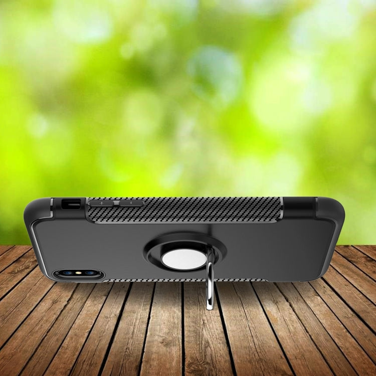 For iPhone X / XS Magnetic 360 Degree Rotation Ring Armor Protective Case