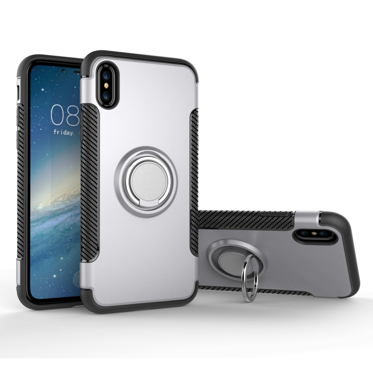 For iPhone X / XS Magnetic 360 Degree Rotation Ring Armor Protective Case
