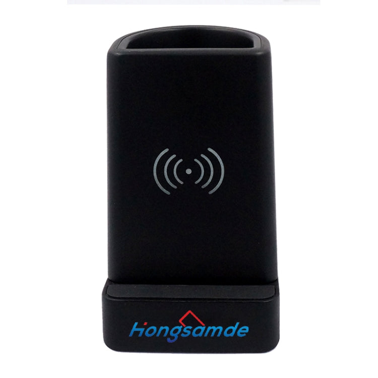 Hongsamde CD-1057 10W QI Pen Holder Shape Wireless Charger for All QI Wireless Charging Devices, with USB-C / Type-C & Dual USB Interfaces