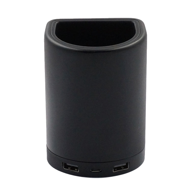 Hongsamde CD-1057 10W QI Pen Holder Shape Wireless Charger for All QI Wireless Charging Devices, with USB-C / Type-C & Dual USB Interfaces
