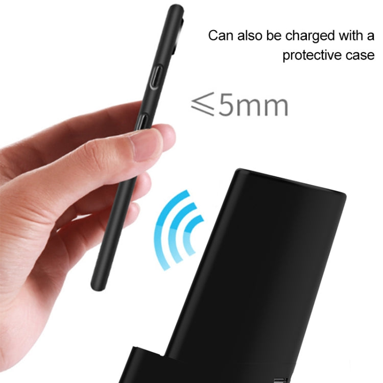 Hongsamde CD-1057 10W QI Pen Holder Shape Wireless Charger for All QI Wireless Charging Devices, with USB-C / Type-C & Dual USB Interfaces