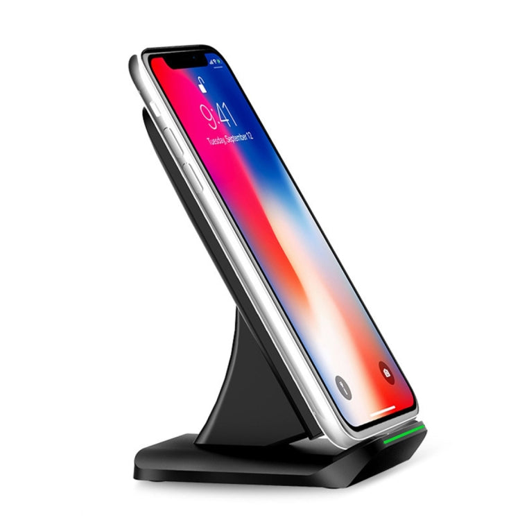 S1 10W (Max) Output 2-Coil Vertical and Horizontal Dual-use Fast Charging Wireless Charger, For iPhone, Galaxy, Huawei, Xiaomi, LG, HTC and other QI Standard Smart Phones