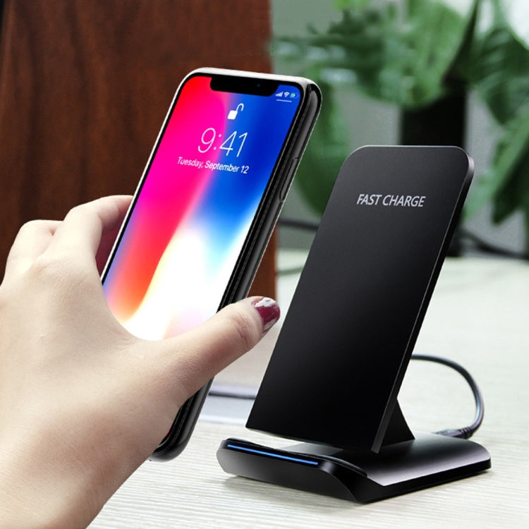 S1 10W (Max) Output 2-Coil Vertical and Horizontal Dual-use Fast Charging Wireless Charger, For iPhone, Galaxy, Huawei, Xiaomi, LG, HTC and other QI Standard Smart Phones