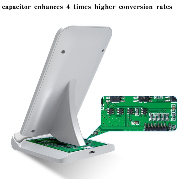 S1 10W (Max) Output 2-Coil Vertical and Horizontal Dual-use Fast Charging Wireless Charger, For iPhone, Galaxy, Huawei, Xiaomi, LG, HTC and other QI Standard Smart Phones