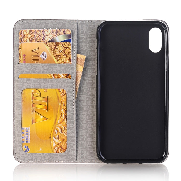 For iPhone X / XS Cross Texture Horizontal Flip Leather Case with Holder & Card Slots & Wallet & Photo Frame,