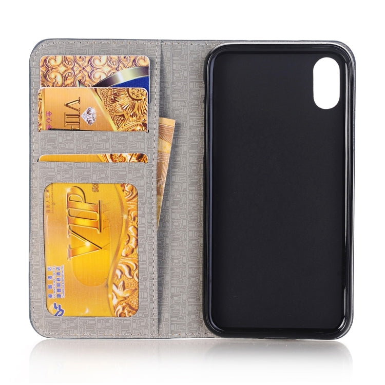 For iPhone X / XS Cross Texture Horizontal Flip Leather Case with Holder & Card Slots & Wallet & Photo Frame,