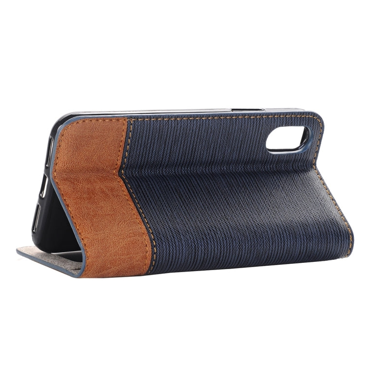 For iPhone X / XS Cross Texture Horizontal Flip Leather Case with Holder & Card Slots & Wallet & Photo Frame,