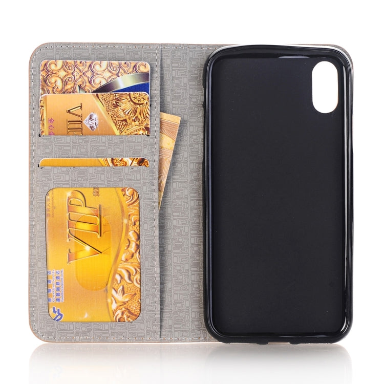 For iPhone X / XS Cross Texture Horizontal Flip Leather Case with Holder & Card Slots & Wallet & Photo Frame,