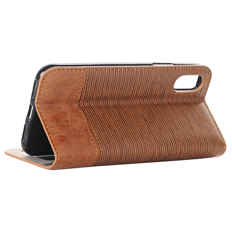 For iPhone X / XS Cross Texture Horizontal Flip Leather Case with Holder & Card Slots & Wallet & Photo Frame,