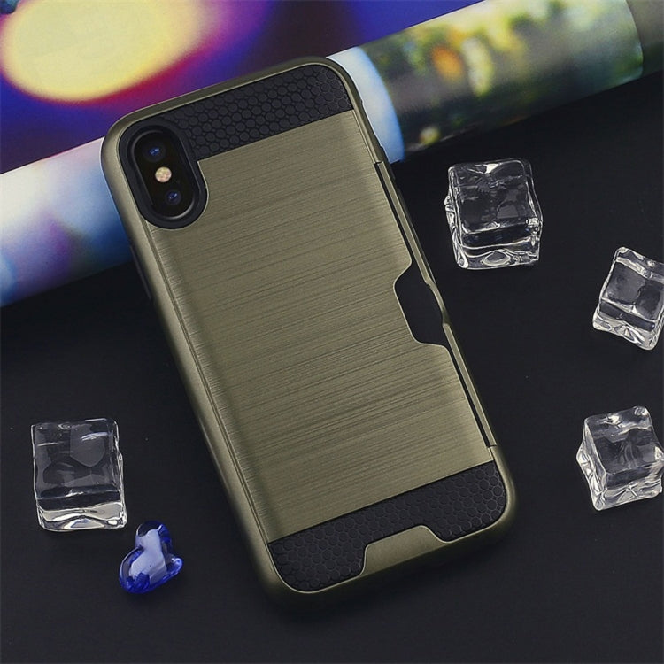 For iPhone X / XS Brushed Texture TPU + PC