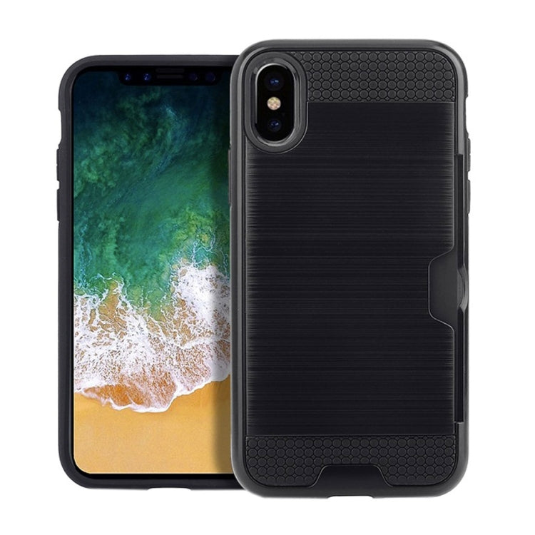 For iPhone X / XS Brushed Texture TPU + PC
