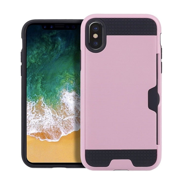 For iPhone X / XS Brushed Texture TPU + PC