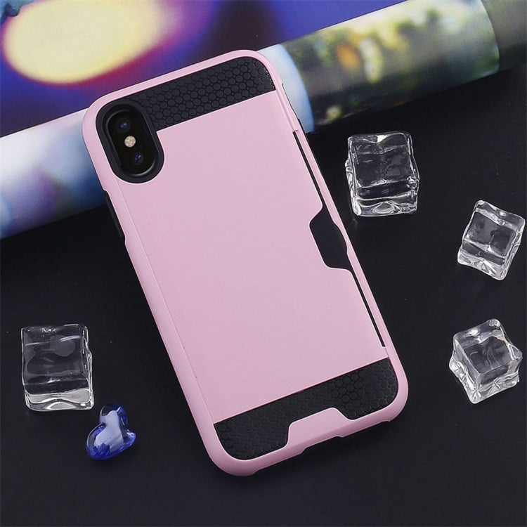 For iPhone X / XS Brushed Texture TPU + PC