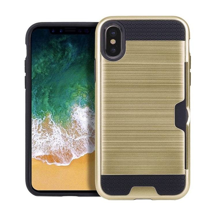 For iPhone X / XS Brushed Texture TPU + PC