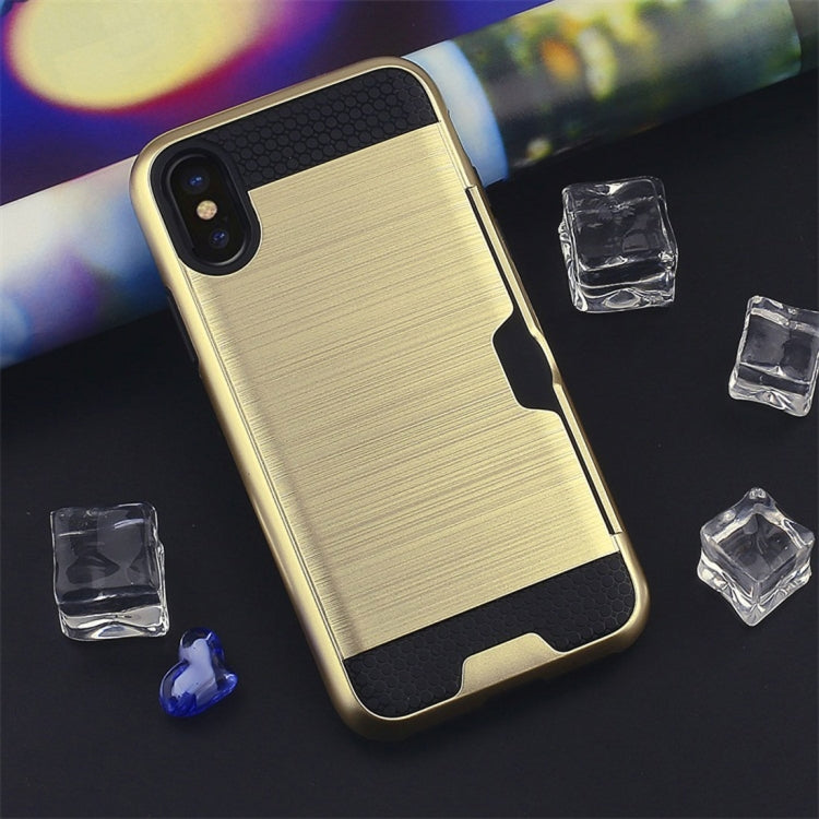 For iPhone X / XS Brushed Texture TPU + PC