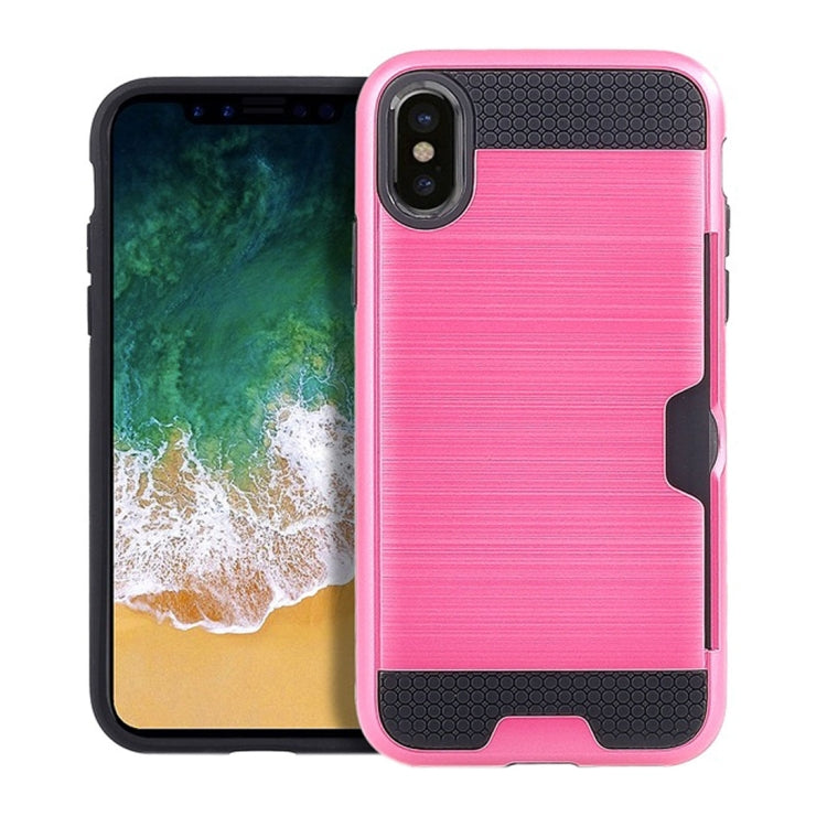 For iPhone X / XS Brushed Texture TPU + PC