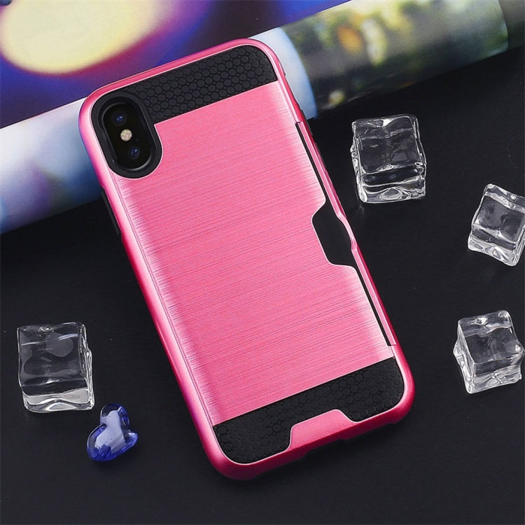 For iPhone X / XS Brushed Texture TPU + PC