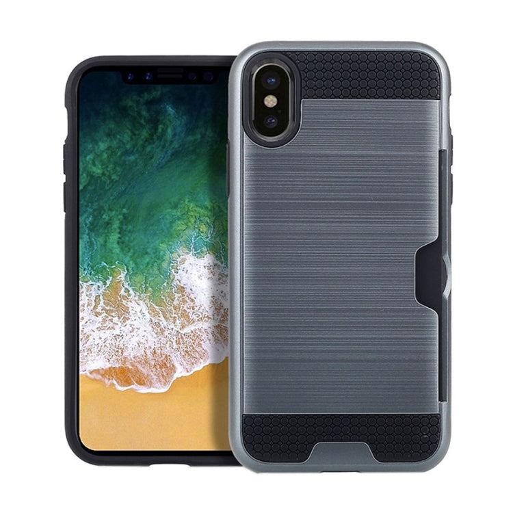 For iPhone X / XS Brushed Texture TPU + PC