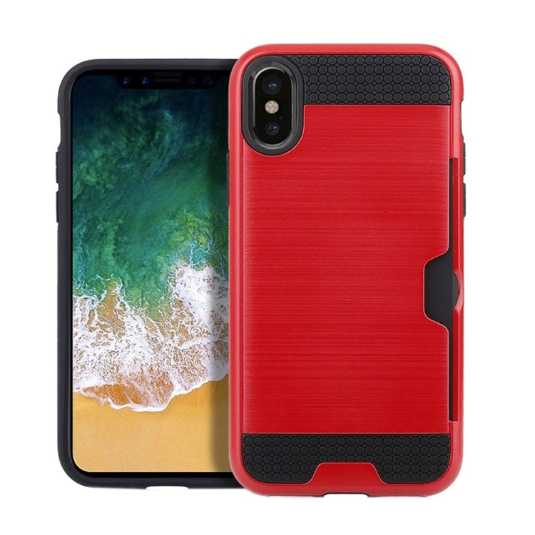 For iPhone X / XS Brushed Texture TPU + PC