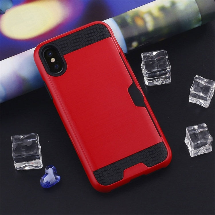 For iPhone X / XS Brushed Texture TPU + PC