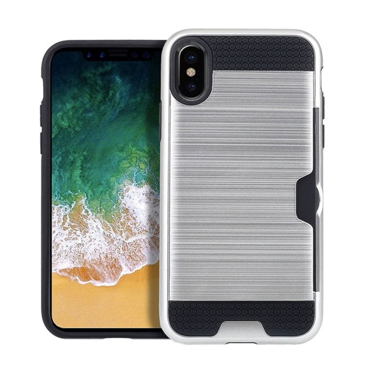 For iPhone X / XS Brushed Texture TPU + PC