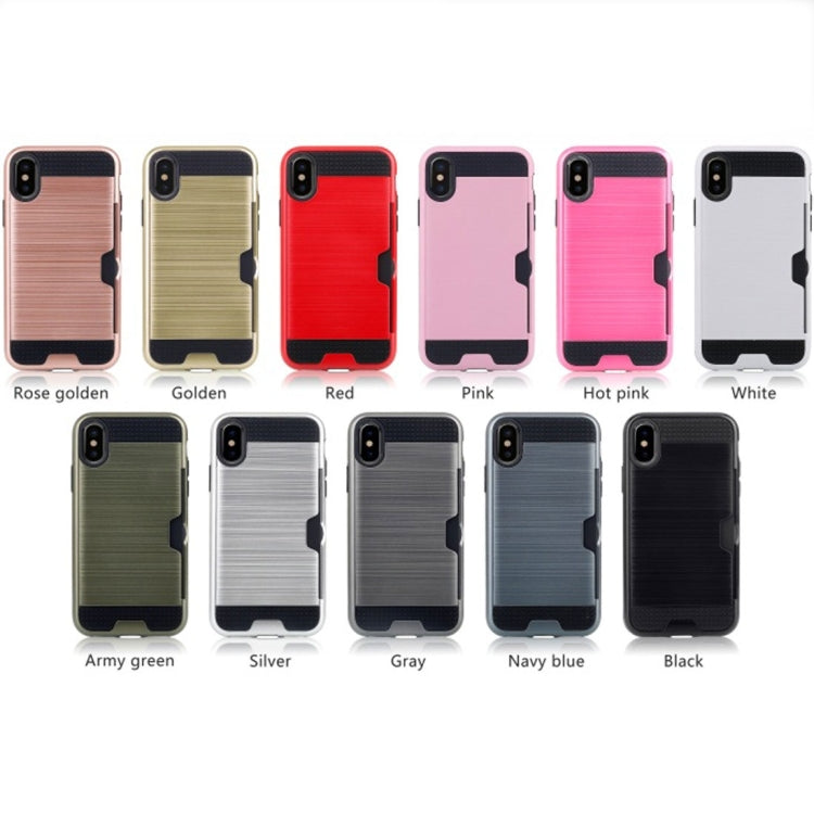 For iPhone X / XS Brushed Texture TPU + PC