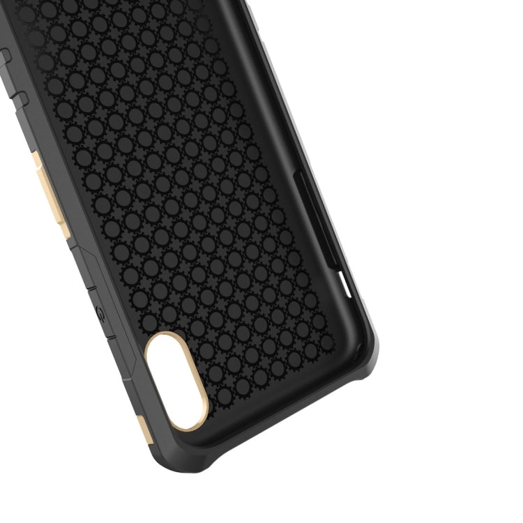 For iPhone X / XS Gearwheel Style TPU + PC Multi-function Outdoor Sports Protective Back Cover Case With 360 Degree Rotatable Holder & Armband
