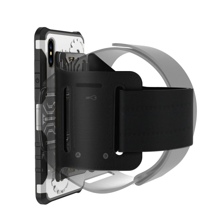 For iPhone X / XS Gearwheel Style TPU + PC Multi-function Outdoor Sports Protective Back Cover Case With 360 Degree Rotatable Holder & Armband