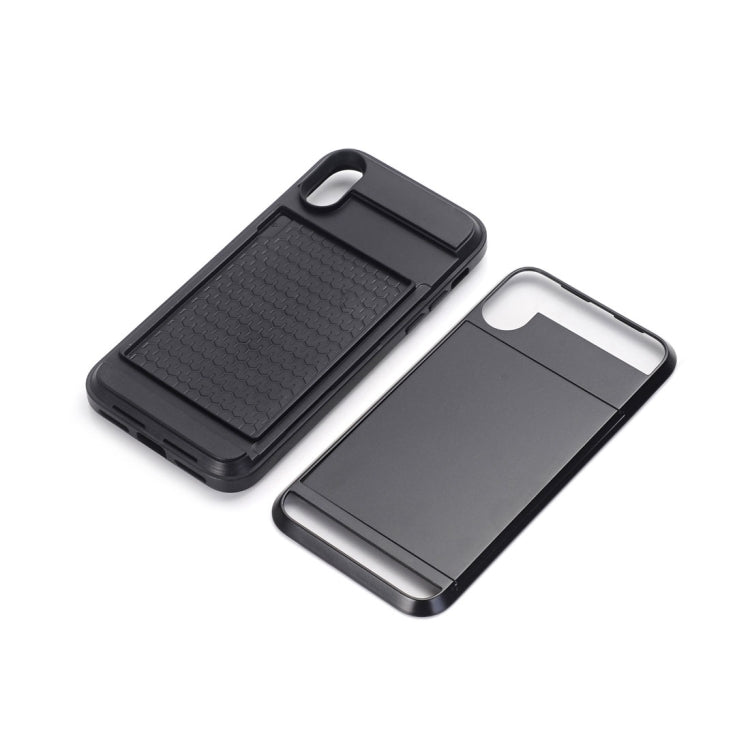 For iPhone X / XS Detachable TPU + PC Protective Back Cover Case with Card Slot