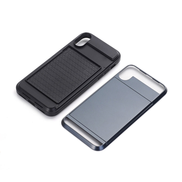 For iPhone X / XS Detachable TPU + PC Protective Back Cover Case with Card Slot