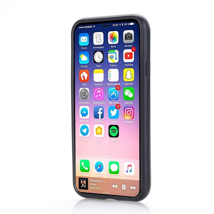 For iPhone X / XS Detachable TPU + PC Dropproof Protective Back Cover Case with Card Slot