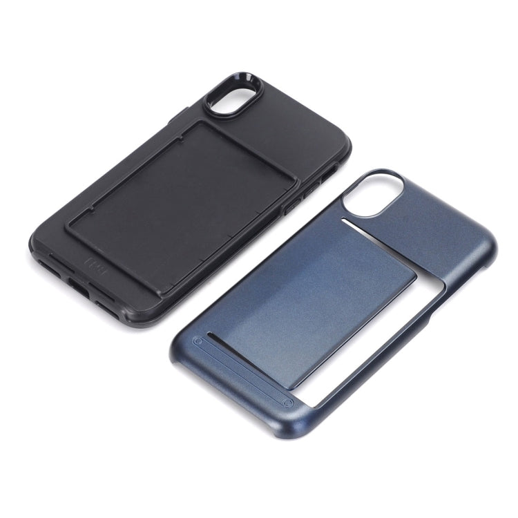 For iPhone X / XS Detachable TPU + PC Dropproof Protective Back Cover Case with Card Slot