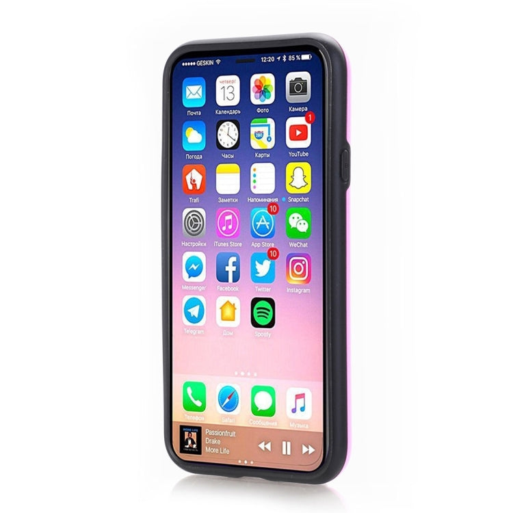 For iPhone X / XS Detachable TPU + PC Dropproof Protective Back Cover Case with Card Slot