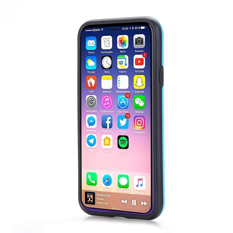For iPhone X / XS Detachable TPU + PC Dropproof Protective Back Cover Case with Card Slot