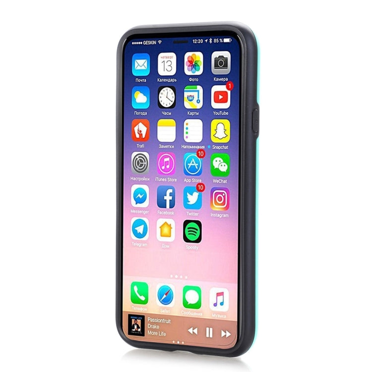 For iPhone X / XS Detachable TPU + PC Dropproof Protective Back Cover Case with Card Slot
