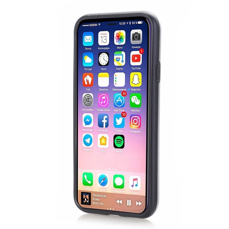 For iPhone X / XS Detachable TPU + PC Dropproof Protective Back Cover Case with Card Slot