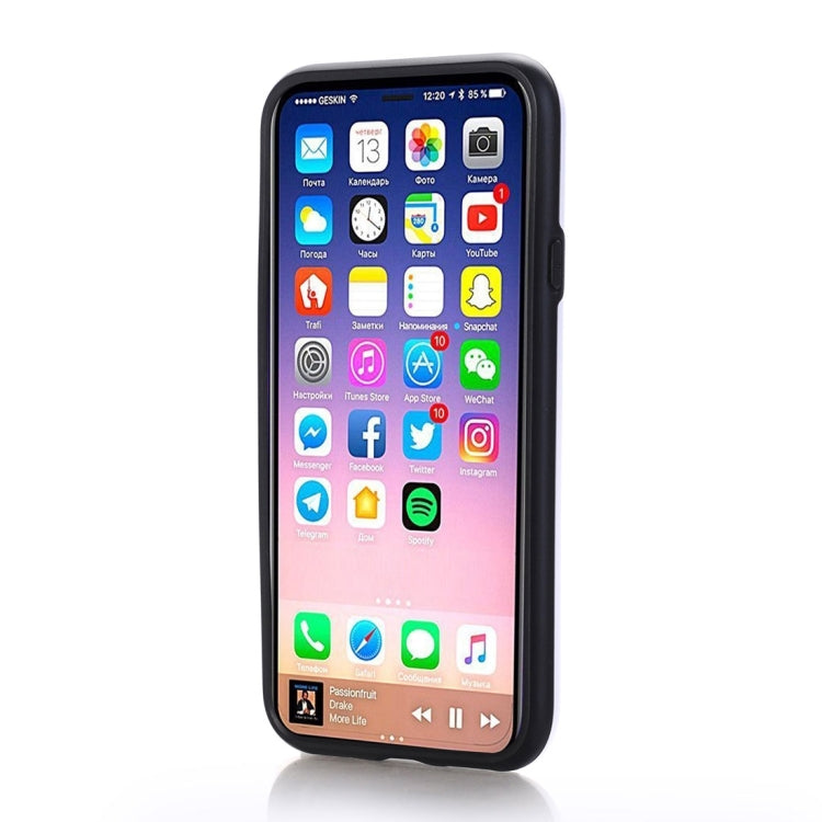 For iPhone X / XS Detachable TPU + PC Dropproof Protective Back Cover Case with Card Slot