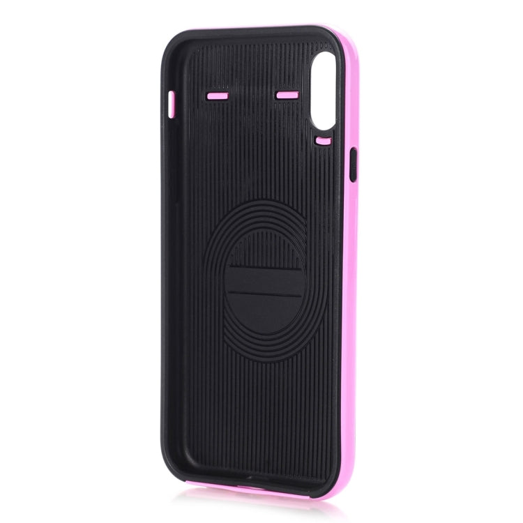 For iPhone X / XS Carbon Fiber TPU + Color Hemming PC Detachable Combination Case