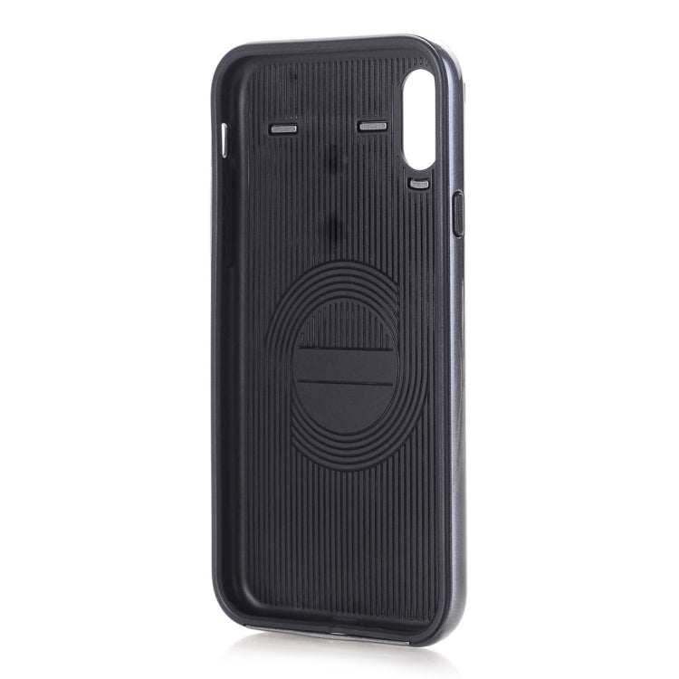 For iPhone X / XS Carbon Fiber TPU + Color Hemming PC Detachable Combination Case