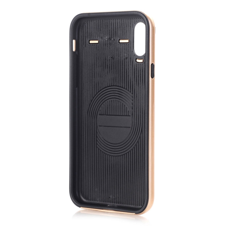 For iPhone X / XS Carbon Fiber TPU + Color Hemming PC Detachable Combination Case