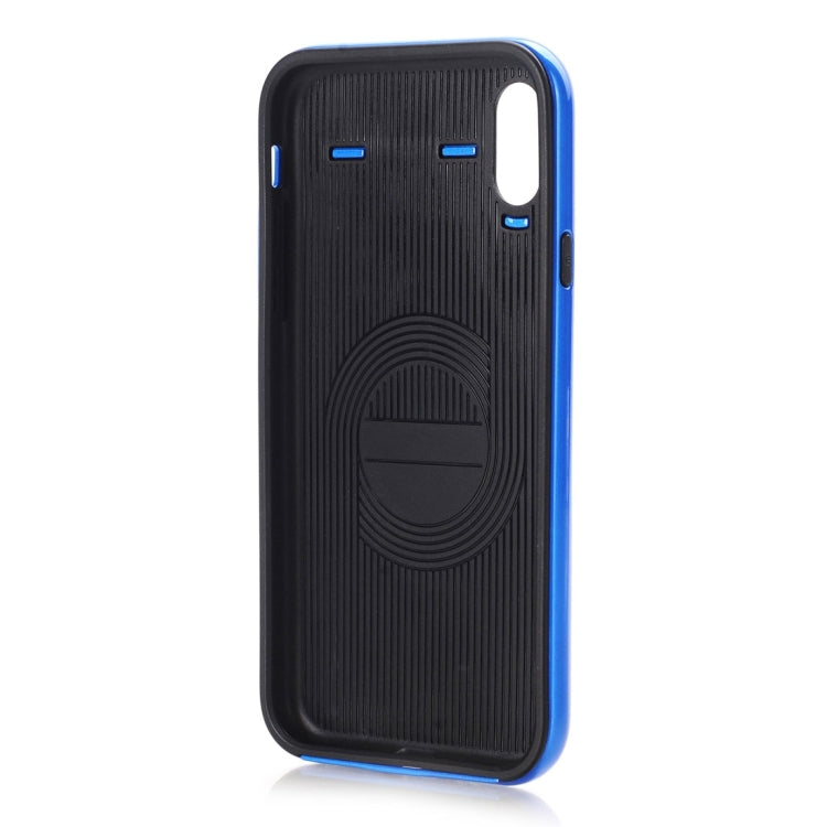For iPhone X / XS Carbon Fiber TPU + Color Hemming PC Detachable Combination Case